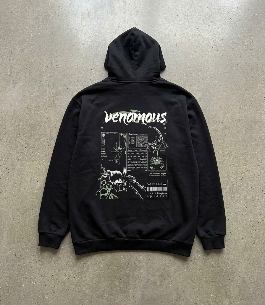 Buzos Oversize Frizados Venomous Scorpion Spider Diseño Araña - Imagen 5