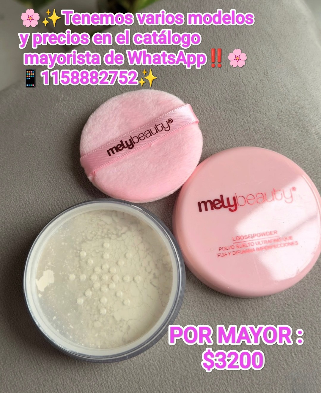 Polvo Traslúcido con Esponja de Mely (aprobado por Anmat) - Imagen 1