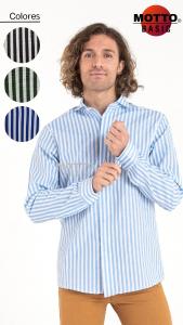 Camisa Rayada Clásica Hombre
