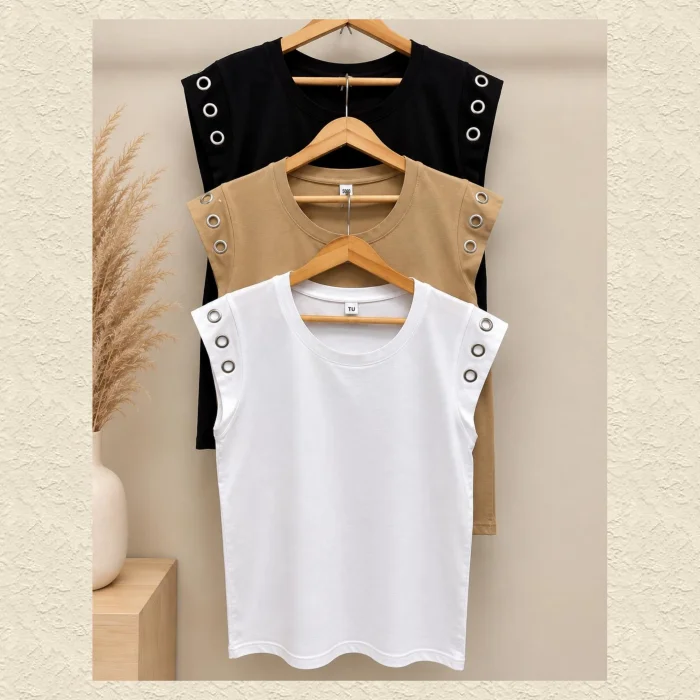 Musculosa con Strass Manga Japonesa