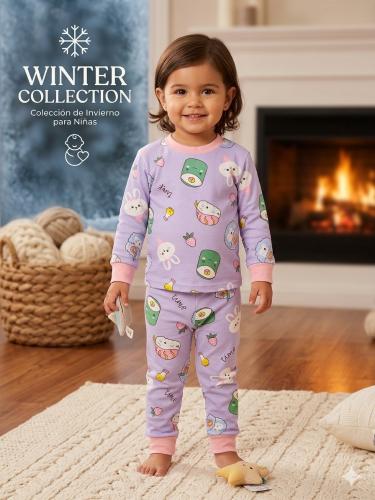 Conjunto Pijama Frizada de Niños Importados Bb - Miniatura 2