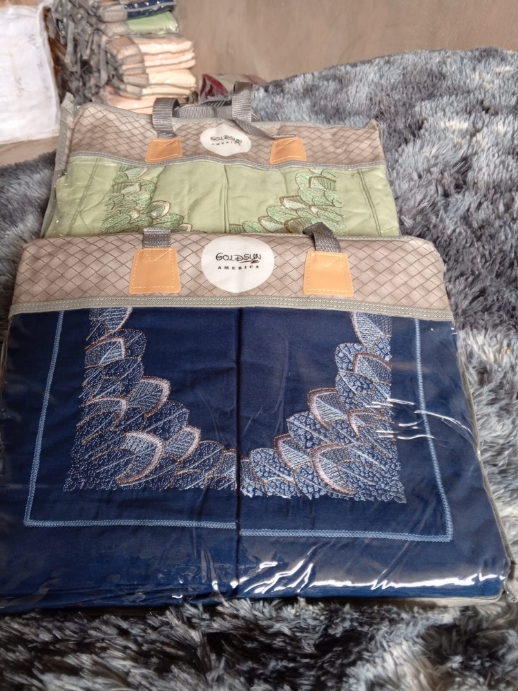Juegos de Sabánas Goldsun con Fundas de Almohadas Bordadas, 1800 Hilos Bordados - Imagen 2