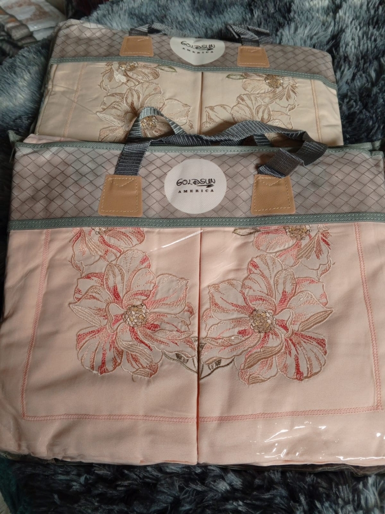 Juegos de Sabánas Goldsun con Fundas de Almohadas Bordadas, 1800 Hilos Bordados - Imagen 3