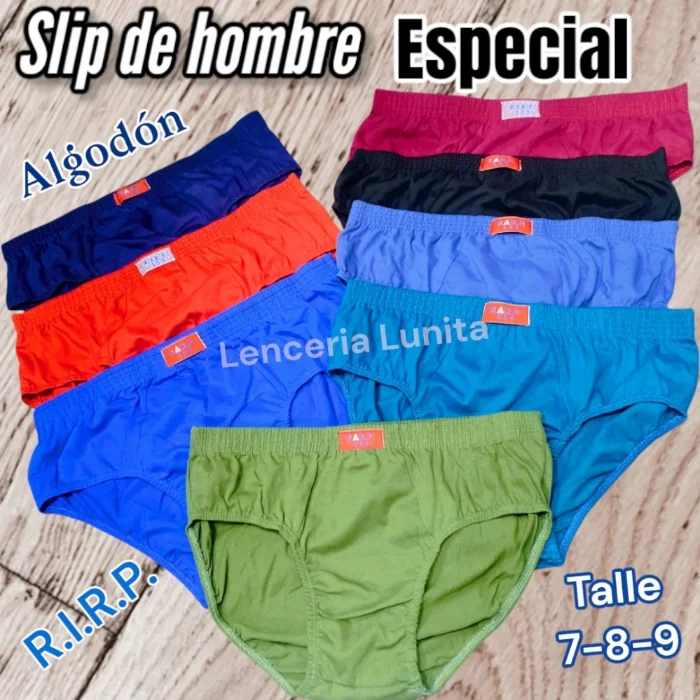 Slip Especial y Super Especial de Hombre Algodón Embutido