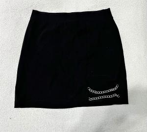 Pollera de Bengalina Elastizada   con Cadena