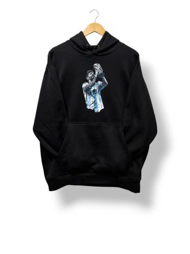 Buzo Frizado Messi Maradona Argentina Frisa - Miniatura 7