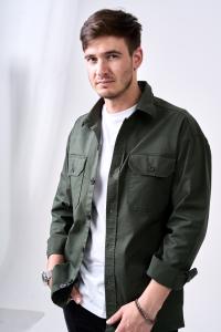 Camisaco de Gabardina Prelavado Hombre - Miniatura 2