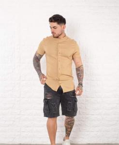 Camisas de Lino Cuello Mao