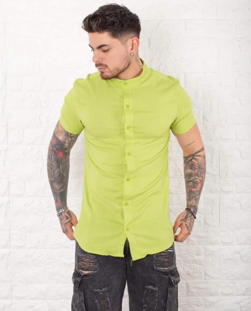 Camisas de Lino Cuello Mao - Imagen 2