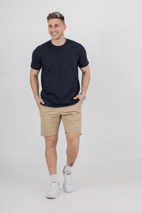 Remera Básica Lisa  de Hombre Cuello Redondo Regular