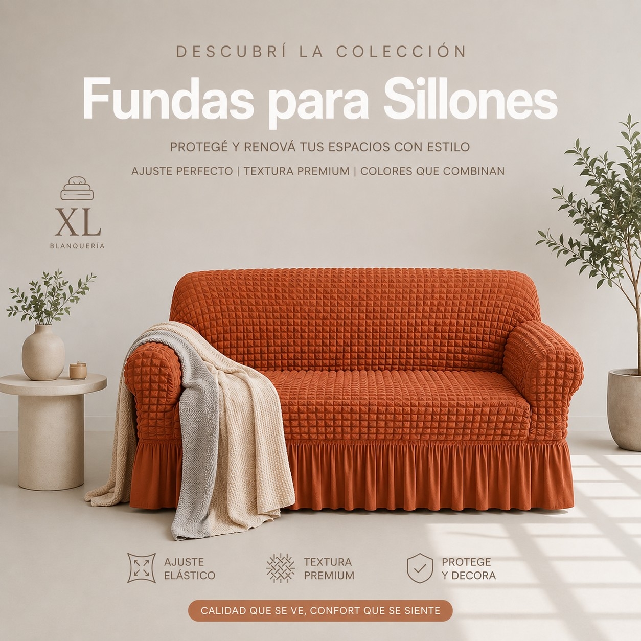 Funda de Sofa Elastizada 2 Asientos - Imagen 2