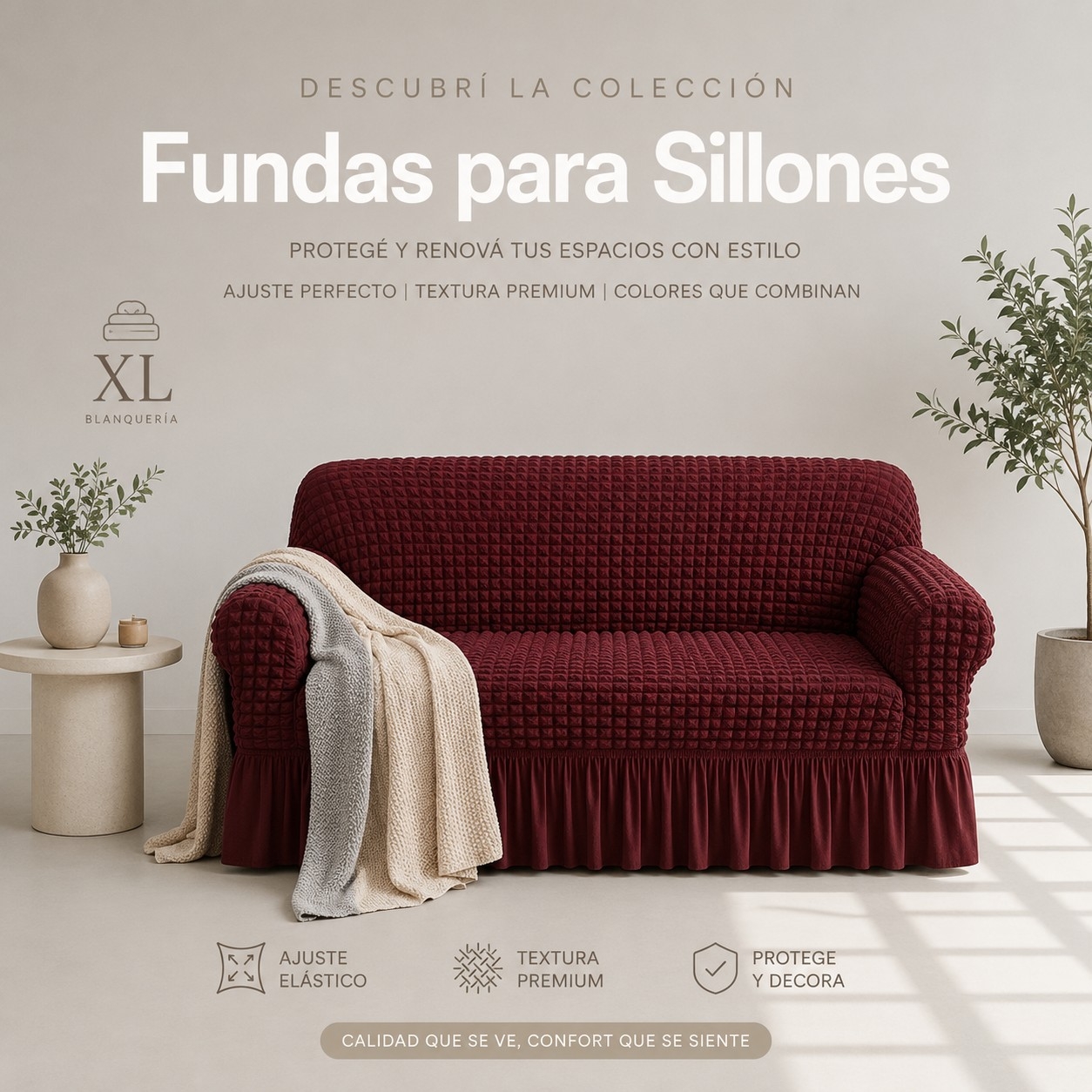Funda de Sofa Elastizada 2 Asientos - Imagen 3