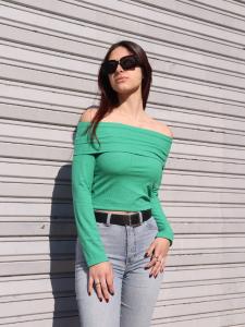 Remera Cuello Bote Algodón Morley