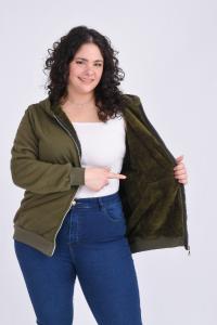 Campera Jersey con Piel por Pedido - Miniatura 1