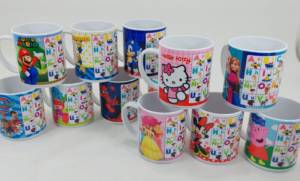 Tazas Didactica Abecedario Personajes Infantiles - Imagen 2