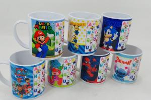 Tazas Didactica Abecedario  Personajes Infantiles - Miniatura 3