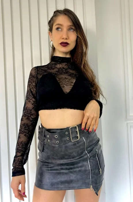 Top Remera Encaje