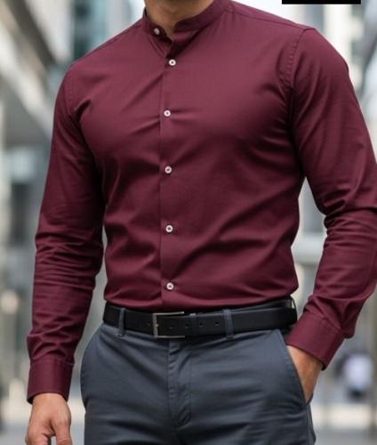 Camisa Cuello Mao Poplin - Miniatura 3