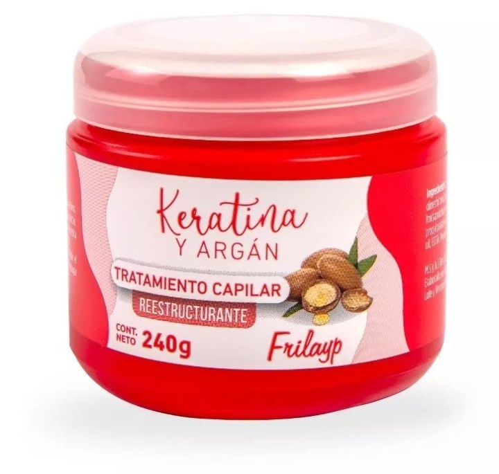 Frilayp Máscara Reestructurante Nutrición Keratina y Argán 240g - Imagen 4