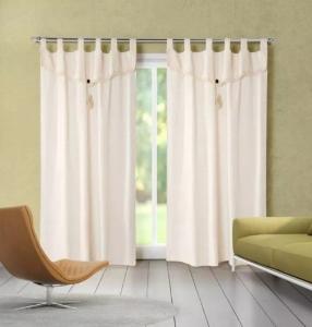 Cortina Madras con Pompones Ambiente