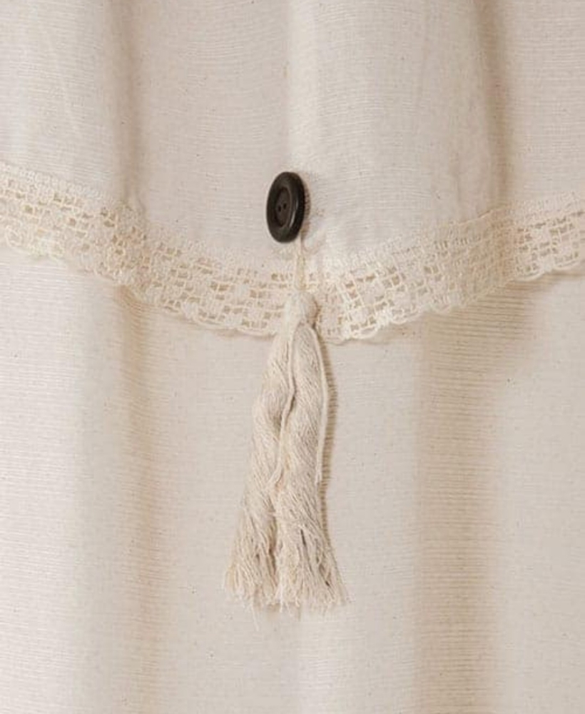 Cortina Madras con Pompones Ambiente - Imagen 2