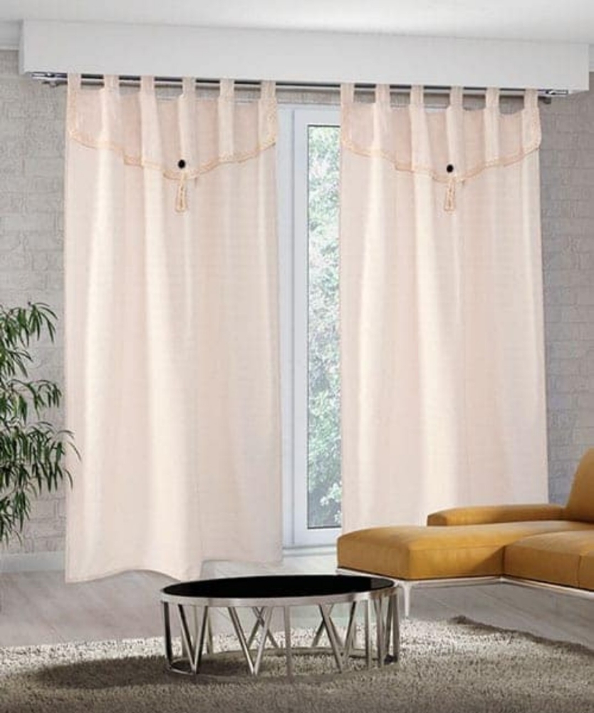 Cortina Madras con Pompones Ambiente - Imagen 3