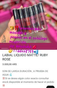 Labial Liquido Matte ( Varios Modelos y Precios) - Miniatura 4