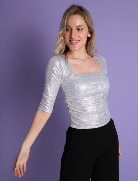 Remera Brillos Manga 3/4
