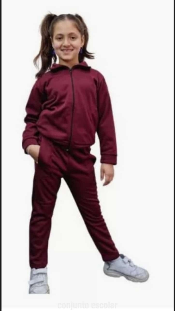 Conjunto Soff Frisado Bordo Unisex - Imagen 1
