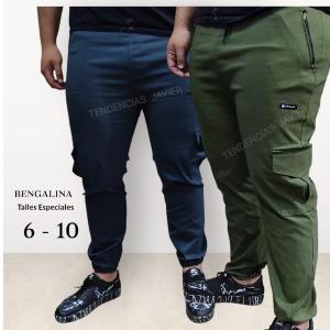 Jogger Cargo Bengalina  Talles Especiales
