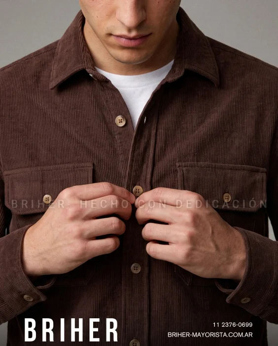 Camisa de Corderoy Chocolate