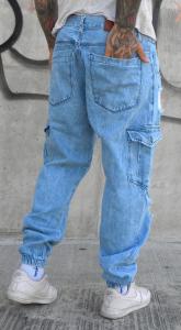 Pantalón Moom Jogger Cargo Celeste Azul Nevado Soft - Miniatura 3