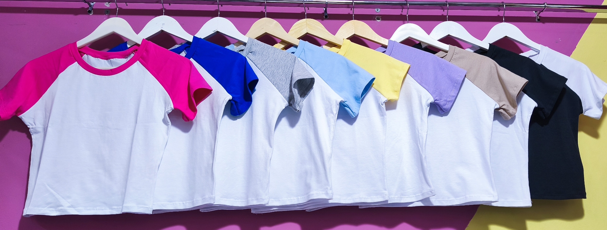 " Remera  Bicolor " Algodón con Lycra - Imagen 3