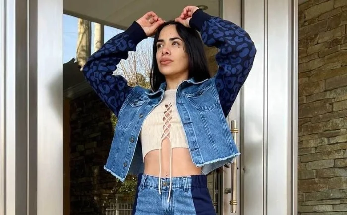 Campera Jeans y Tejido Print