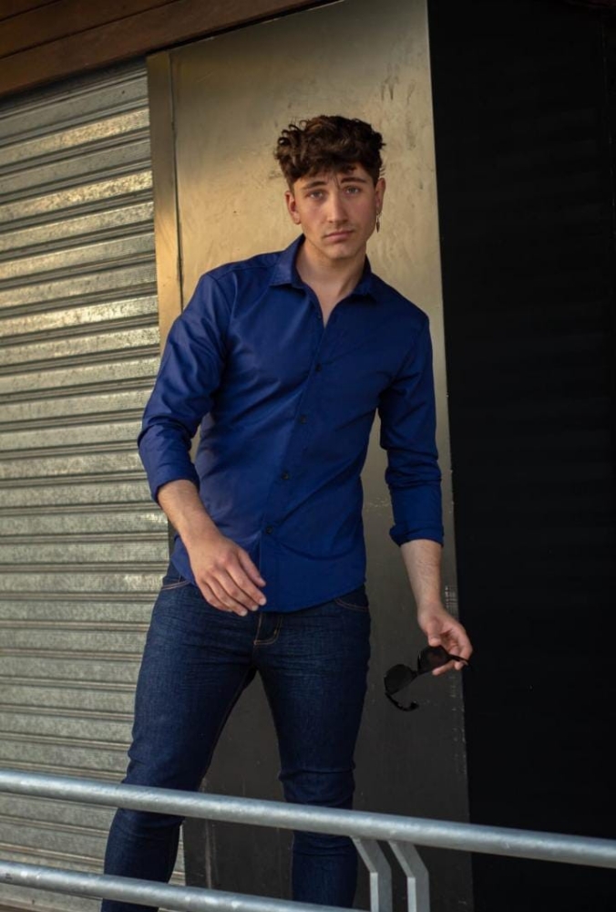 Camisa Azul Lisa - Imagen 2