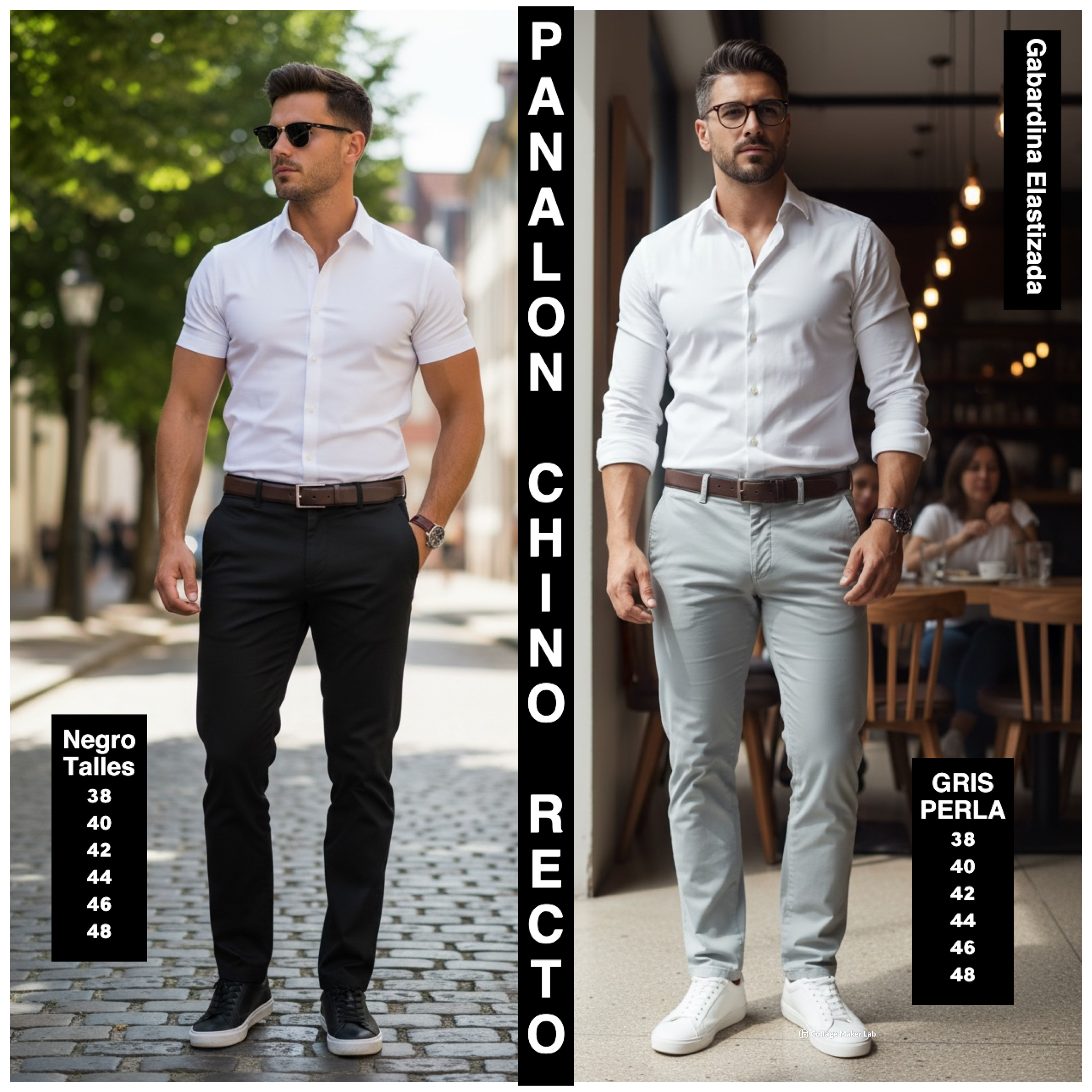 Pantalon Chino  Recto  de Gavardina Elastizada - IMG_3745.jpeg