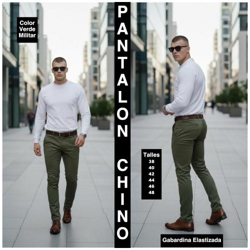 Pantalon Chino  Semi Chupin   de Gavardina Elastizada - Miniatura 2