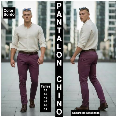 Pantalon Chino  Semi Chupin   de Gavardina Elastizada - Miniatura 6