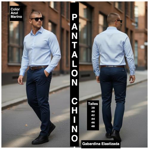 Pantalon Chino  Semi Chupin   de Gavardina Elastizada - Miniatura 7