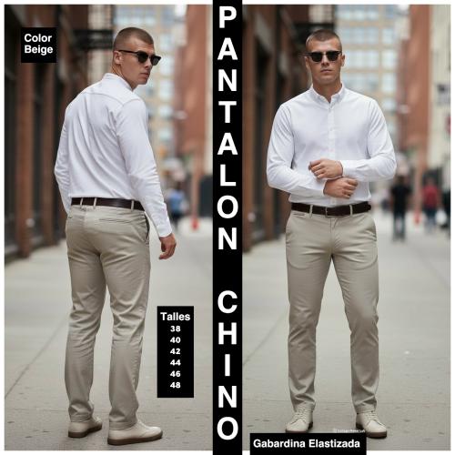 Pantalon Chino  Semi Chupin   de Gavardina Elastizada - Miniatura 8