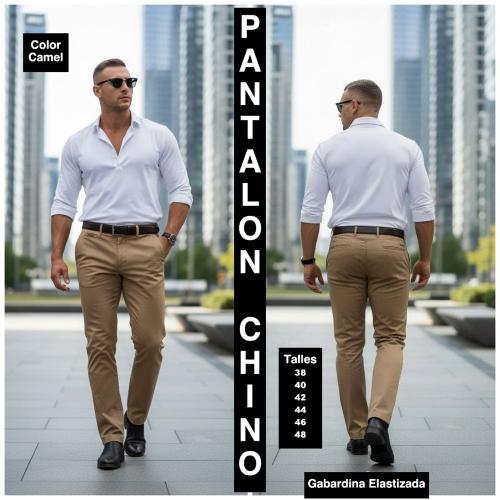 Pantalon Chino  Semi Chupin   de Gavardina Elastizada - Miniatura 4