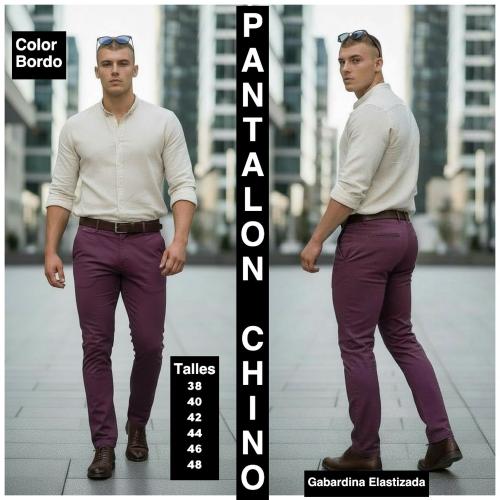 Pantalon Chino  Semi Chupin   de Gavardina Elastizada - Miniatura 6