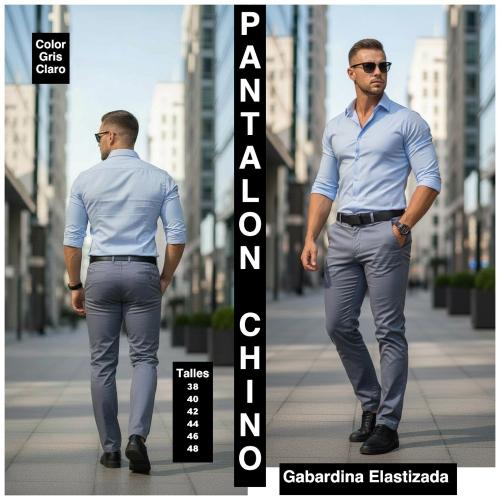Pantalon Chino  Semi Chupin   de Gavardina Elastizada - Miniatura 8