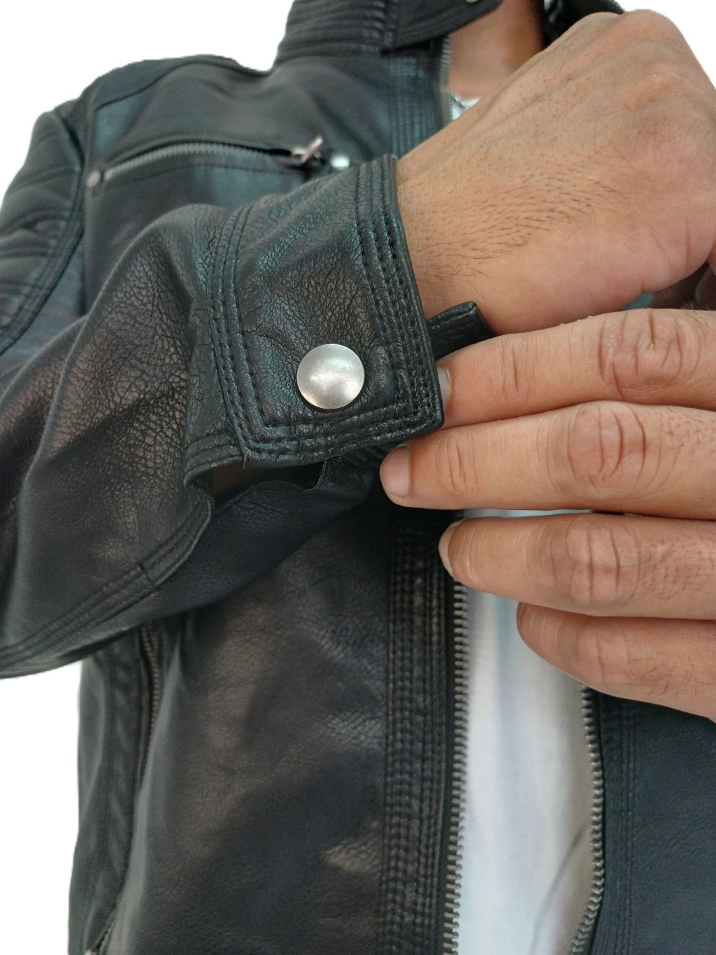 Campera Símil Cuero Hombre - Imagen 7