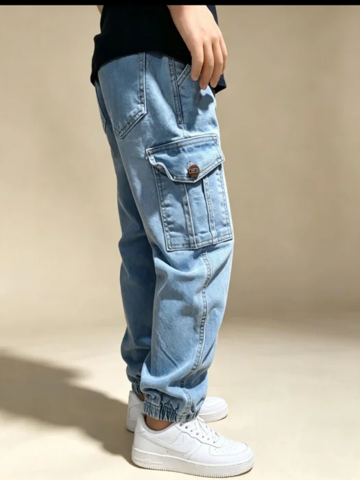 Joguer Cargo de Jeans Niño Elastizado(talles Reales)