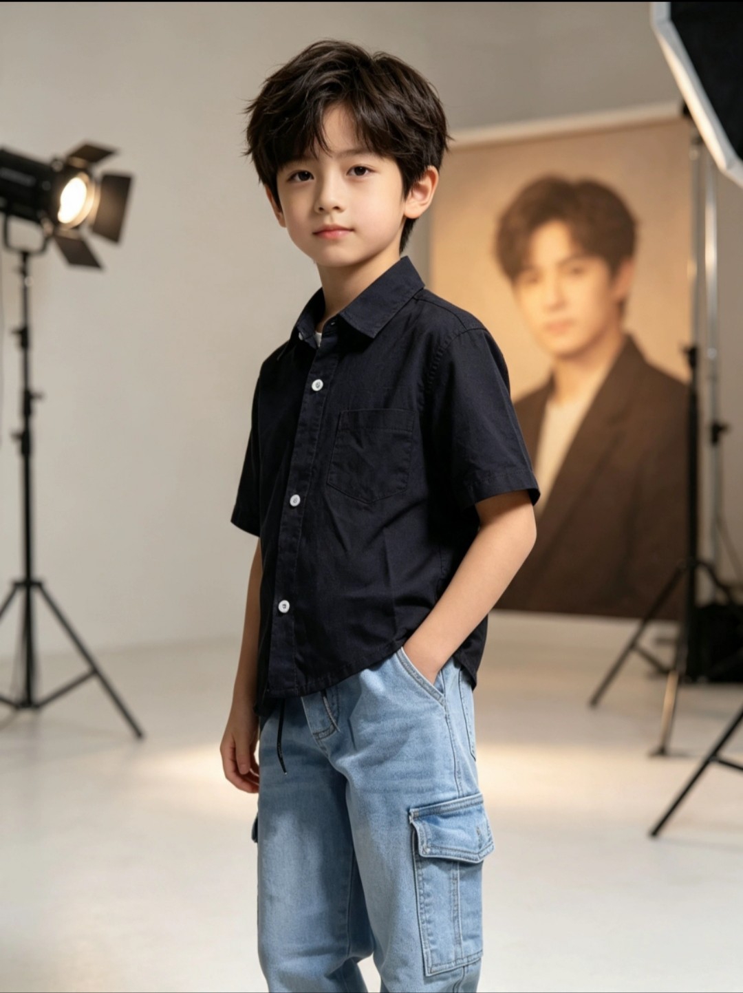 Joguer Cargo de Jeans Niño Elastizado(talles Reales) - Imagen 2