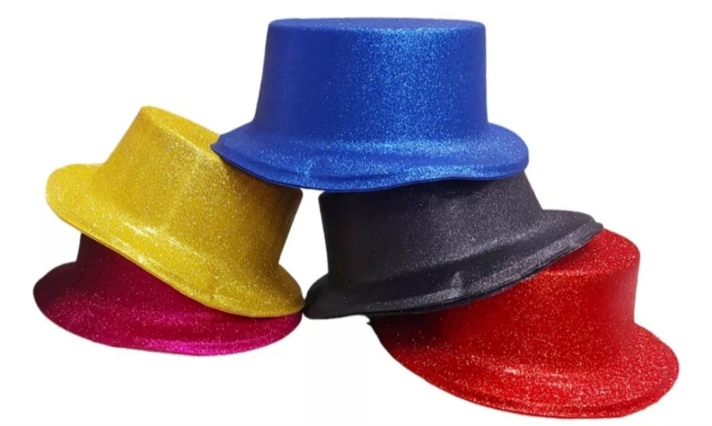 Sombrero Fluor  Plastico Cotillón - Imagen 2