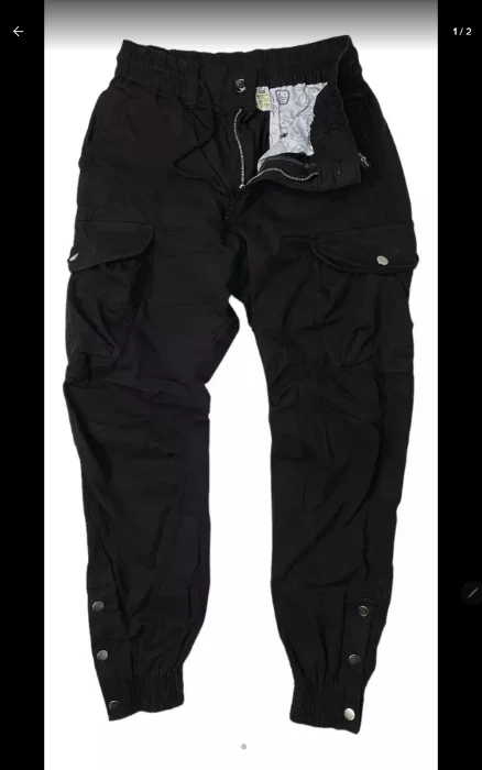 Pantalon Cargo Boton Metal