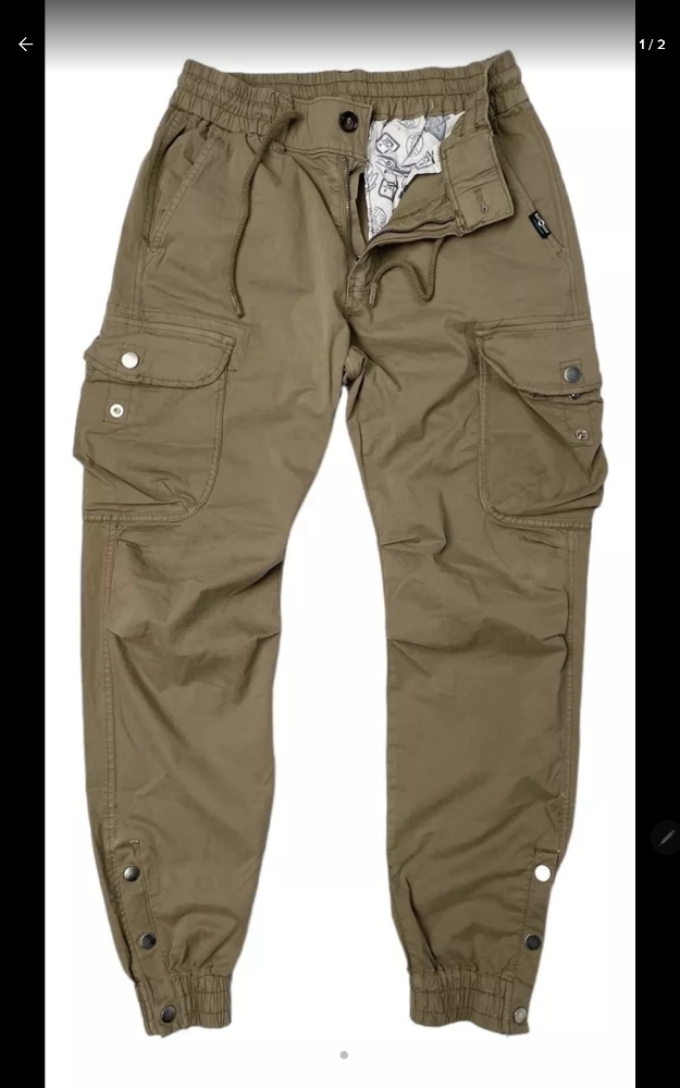 Pantalon Cargo Boton Metal - Imagen 2