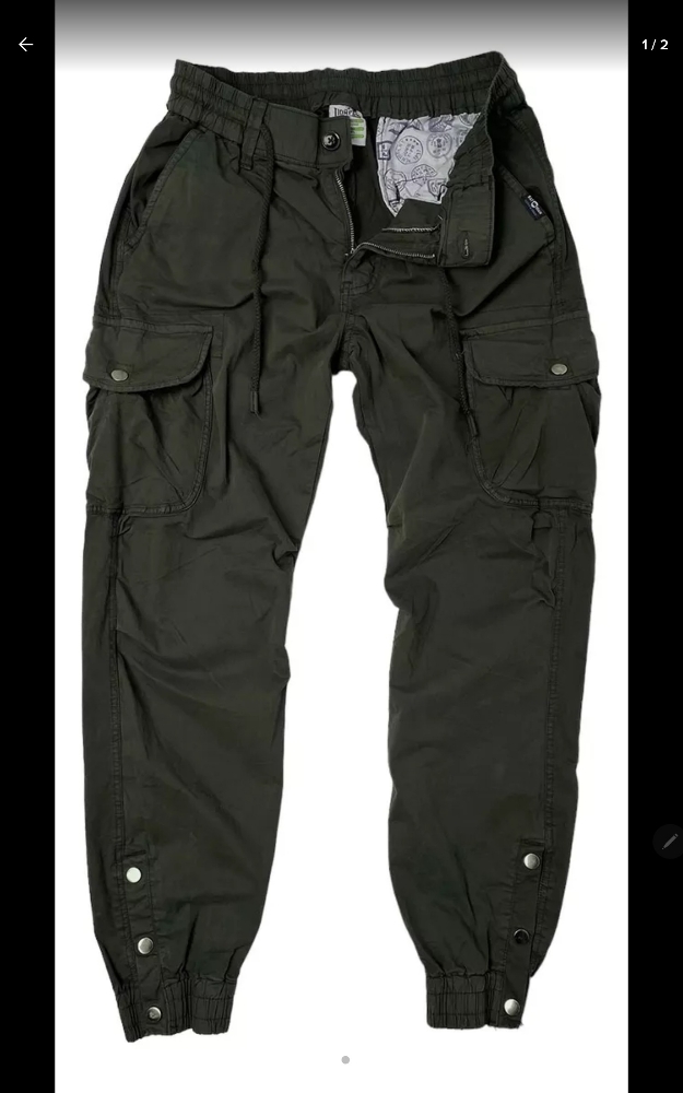 Pantalon Cargo Boton Metal - Imagen 3